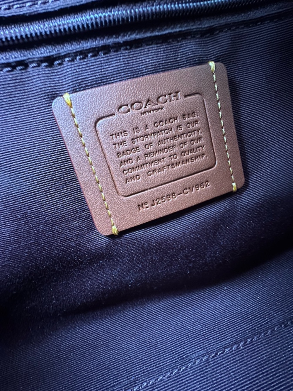 ♣️Coach Medium Black Pebbled Rowan Satchel Bag w/ Silver Hardware CV962♣️ - Picture 9 of 9